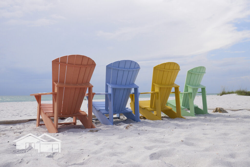 Cape Coral Colorfull Adirondack Beach Chairs Florida