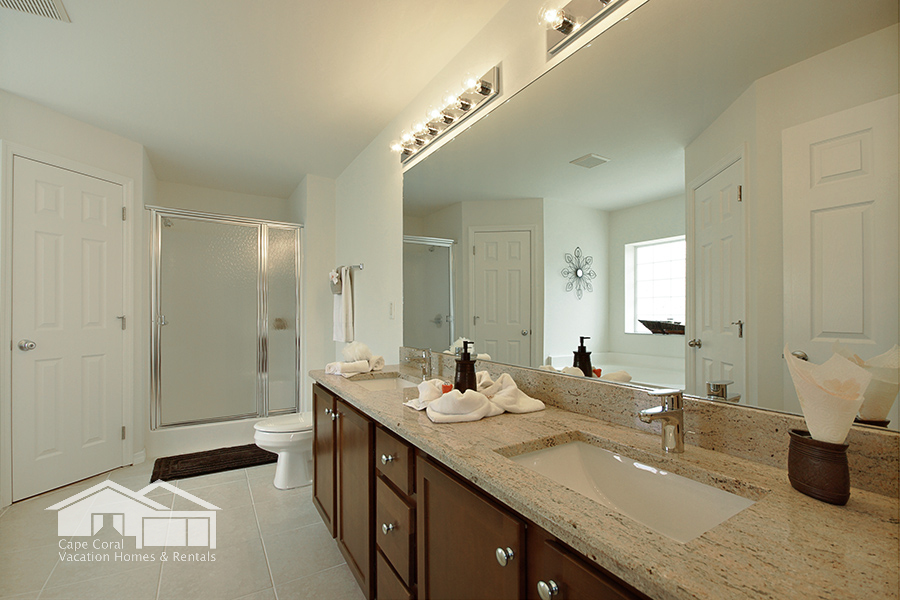 Villa Blue Horizon Master Bathroom Cape Coral Florida