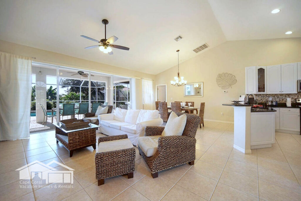 Villa Sunshine Living Kitchen Cape Coral Florida