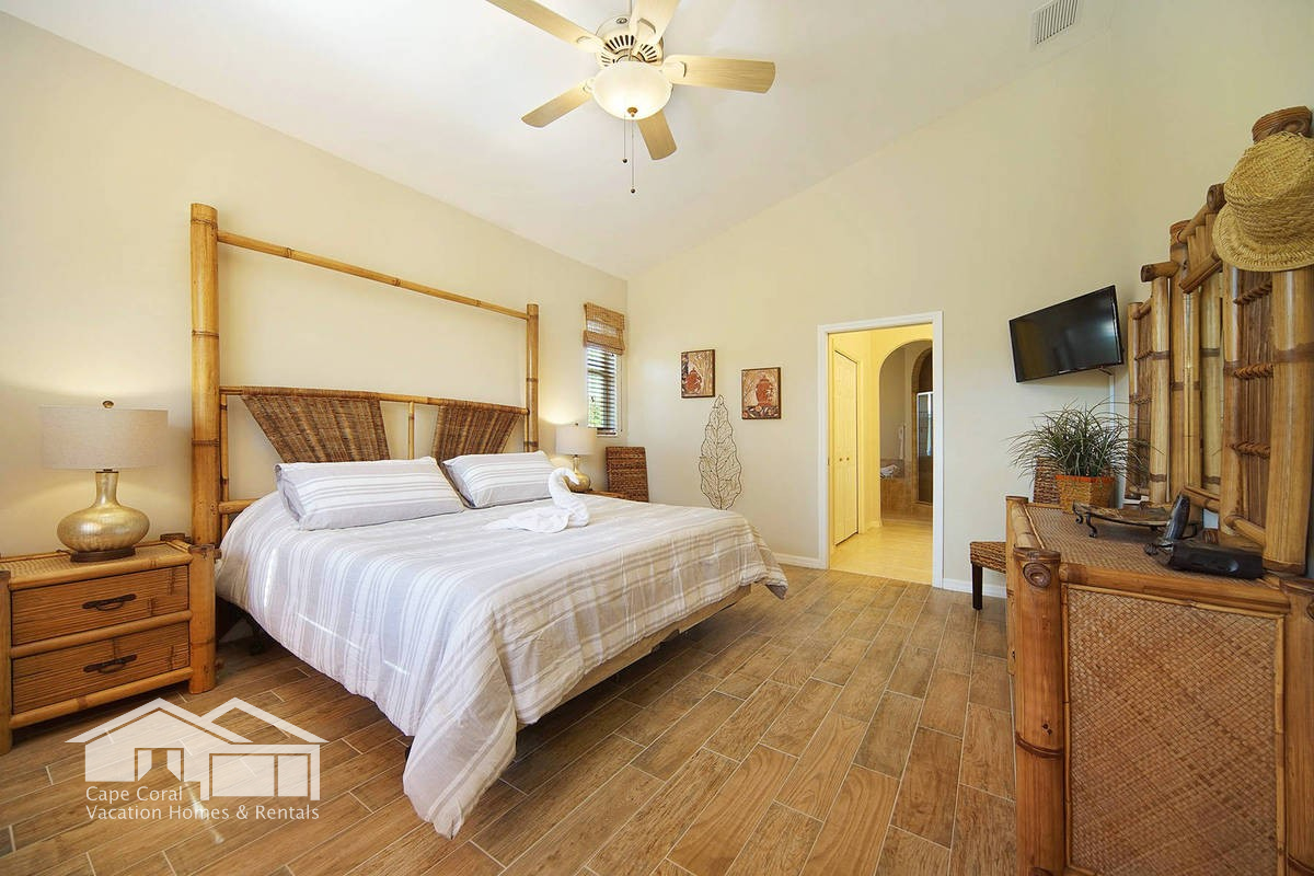 Villa Sunshine Master Bedroom Cape Coral Florida